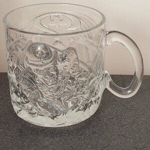 The Riddler Batman Forever McDonald's 1995 Cup Mug DC Comics Clear Glass Mug